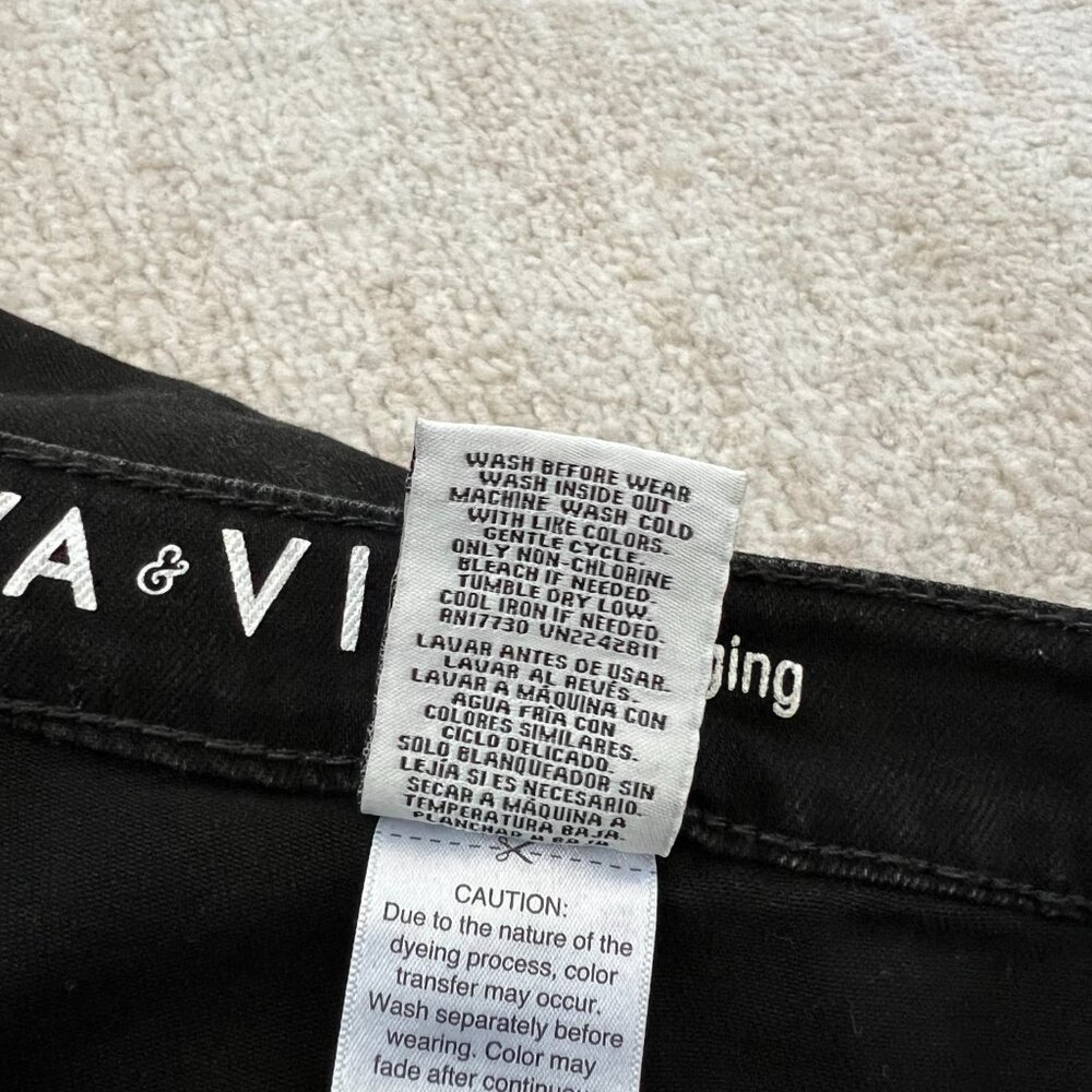 NWT Ava & Viv Super Stretch Jeggings Skinny Jeans 20W Black Boho - Picture 11 of 11